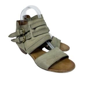 Miz Mooz Sage Green Leather Sandals Women's Size EU 36/US Size 5.5-6 EUC